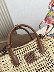 Miu Miu Raffia top-handle bag 25.5x14x9.5cm - 5