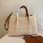 Valentino Garavani Medium Summer Raffia Tote 35x25x17cm. - 6