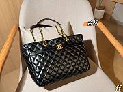 Chanel Black Quilted Leather Soft Elegance Tote 31×23×12cm - 1