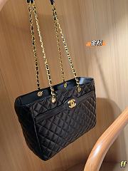Chanel Black Quilted Leather Soft Elegance Tote 31×23×12cm - 3