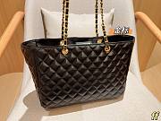 Chanel Black Quilted Leather Soft Elegance Tote 31×23×12cm - 2