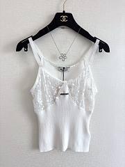 Miu Miu White Cotton And Lace Top - 1