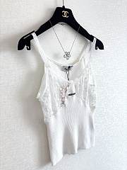 Miu Miu White Cotton And Lace Top - 4