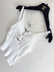 Miu Miu White Cotton And Lace Top - 3
