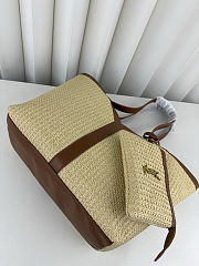 Saint Laurent Large Raffia Tote Bag 34x32x11cm - 4