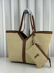 Saint Laurent Large Raffia Tote Bag 34x32x11cm - 3