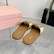Miu Miu Raffia Slide Sandals - 6