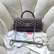 Chanel Maxi Coco Handle Long Chevron Flap Bag 32cm - 1