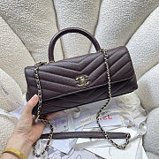 Chanel Maxi Coco Handle Long Chevron Flap Bag 32cm - 4