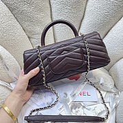 Chanel Maxi Coco Handle Long Chevron Flap Bag 32cm - 2