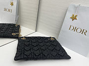 Medium Dior Crunchy Bag Black Puffy Macrocannage Calfskin 38x28.5cm - 5