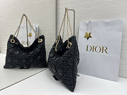 Medium Dior Crunchy Bag Black Puffy Macrocannage Calfskin 38x28.5cm - 4