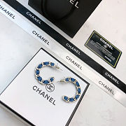 Chanel Denim Chain Hoop Earrings. - 3
