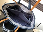 Chanel Blue/White Striped Denim CC Large Shopping Tote Bag 30x22x14cm - 6