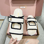 Miu Miu Crochet Slide Sandals - 6