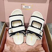 Miu Miu Crochet Slide Sandals - 3