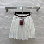 Gucci Pleated jacquard-knit mini skirt. - 1