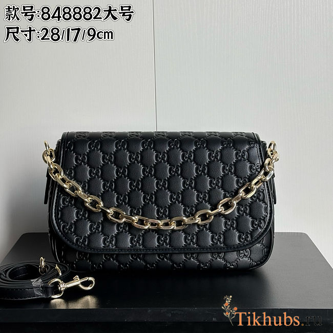Gucci GG Emblem Medium Shoulder Bag 28x17x9cm - 1