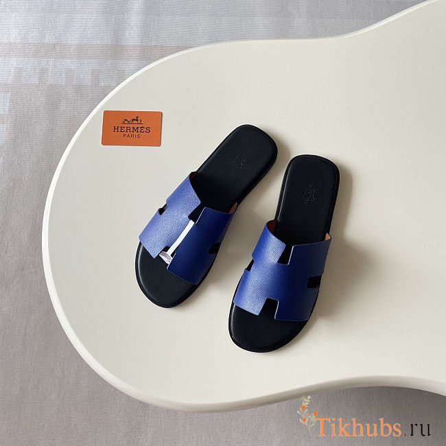 Hermès Izmir Blue Navy Sandal - 1