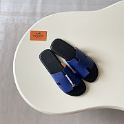 Hermès Izmir Blue Navy Sandal - 5