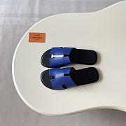 Hermès Izmir Blue Navy Sandal - 4