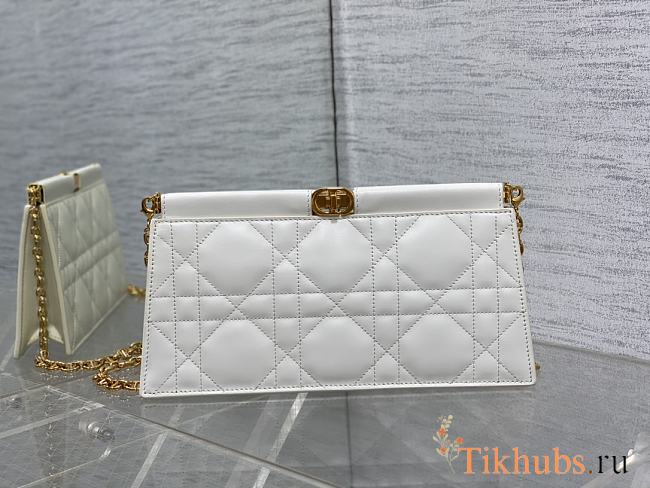 Dior Caro Colle Noire Clutch with Chain Latte Cannage Lambskin 27.5x4.5x14cm - 1