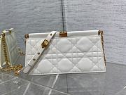 Dior Caro Colle Noire Clutch with Chain Latte Cannage Lambskin 27.5x4.5x14cm - 3