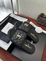 Chanel Lambskin Quilted Turnlock Flat Mules - 5