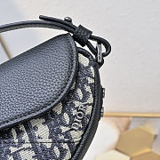 Dior Saddle Bag Black Grained Taurillon 19.5x15x5.5cm - 5