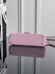 Chanel Mini Flap Bag with Top Handle Light Pink Bag 22×10×6.5cm - 2