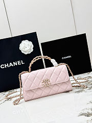 Chanel 25S Kelly Clutch Pink Bag 18X10X4.5cm - 1