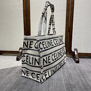 CELINE Cabas Thais Canvas Tote Bag 41X28X17cm - 4