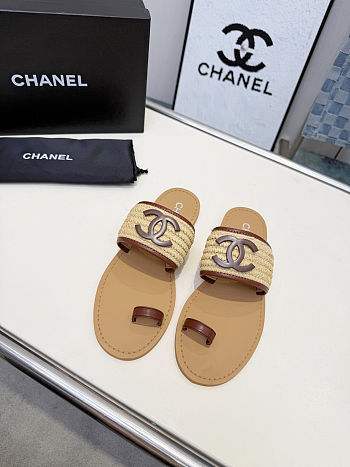 Chanel Mules - Raffia & lambskin