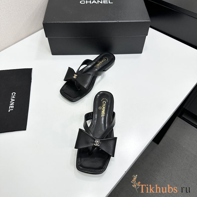 Chanel Bow Thong Sandals - 1