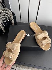 Chanel Mules - Suede kidskin, beige. - 6