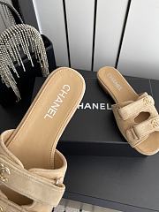 Chanel Mules - Suede kidskin, beige. - 5