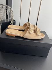 Chanel Mules - Suede kidskin, beige. - 3
