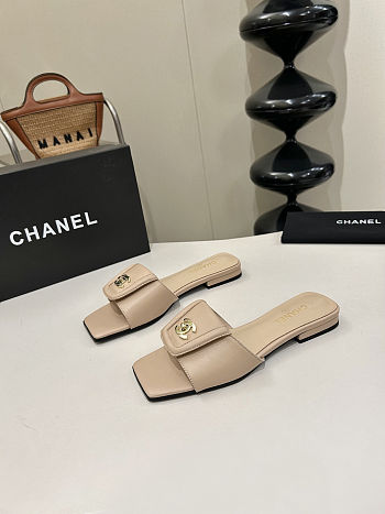 Chanel Turnlock Flat Mules