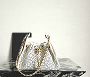 Chanel 25 Mini Handbag Perforated Calfskin & Gold-Tone Metal 20 x 22 x 12.5cm - 1