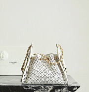 Chanel 25 Mini Handbag Perforated Calfskin & Gold-Tone Metal 20 x 22 x 12.5cm - 6