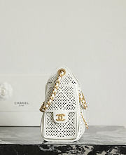 Chanel 25 Mini Handbag Perforated Calfskin & Gold-Tone Metal 20 x 22 x 12.5cm - 4