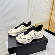 Chanel Sneakers - Calfskin & mixed fibers, ivory & black - 1