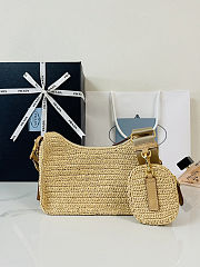 Prada Re-Edition Raffia Shoulder Bag 23x16x7cm - 3