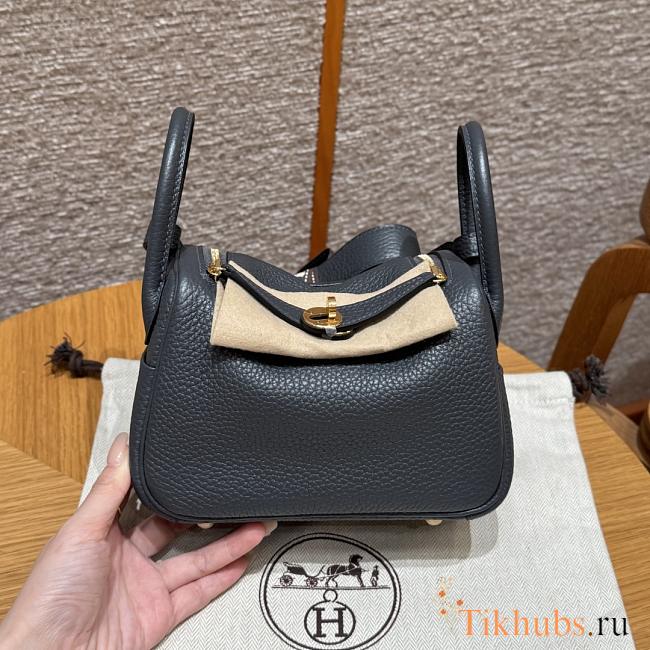 Hermès Lindy Black Bag 19x13x9.5cm - 1