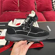 Chanel Sneakers - Velvet calfskin & mixed fibers, black & white. - 6