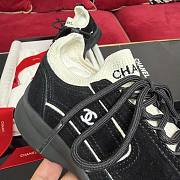 Chanel Sneakers - Velvet calfskin & mixed fibers, black & white. - 2