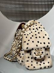Chanel 2SC Drawsting Mini Handbag Beige Sheepskin & Gold-plated Metal 20x22x12.5cm - 4