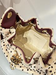 Chanel 2SC Drawsting Mini Handbag Beige Sheepskin & Gold-plated Metal 20x22x12.5cm - 5