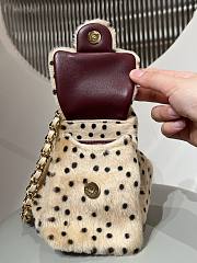 Chanel 2SC Drawsting Mini Handbag Beige Sheepskin & Gold-plated Metal 20x22x12.5cm - 6