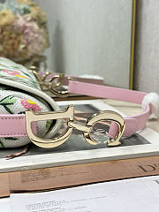 Dior Small Saddle Bag with multicolor Daisy Garden embroidery 25.5×20×6.5cm - 4